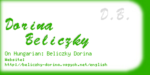 dorina beliczky business card